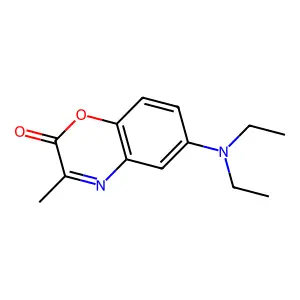 6-(diethylamino)-3-methyl-2H-1,4-benzoxazin-2-one structure