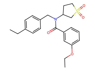 N-(1,1-dioxidotetrahydrothiophen-3-yl)-3-ethoxy-N-(4-ethylbenzyl)benzamide structure