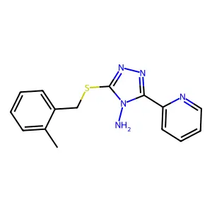 3-((2-Methylbenzyl)thio)-5-(2-pyridinyl)-4H-1,2,4-triazol-4-ylamine structure