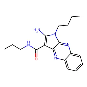 2-amino-1-butyl-N-propyl-1H-pyrrolo[2,3-b]quinoxaline-3-carboxamide structure