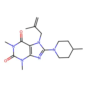 1,3-Dimethyl-8-(4-methylpiperidin-1-yl)-7-(2-methylprop-2-enyl)purine-2,6-dione structure
