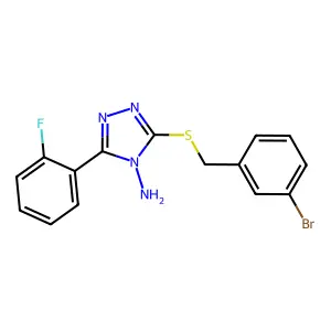 5-[(3-Bromophenyl)methylthio]-3-(2-fluorophenyl)-1,2,4-triazole-4-ylamine structure