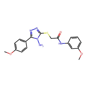 2-{[4-amino-5-(4-methoxyphenyl)-4H-1,2,4-triazol-3-yl]sulfanyl}-N-(3-methoxyphenyl)acetamide structure