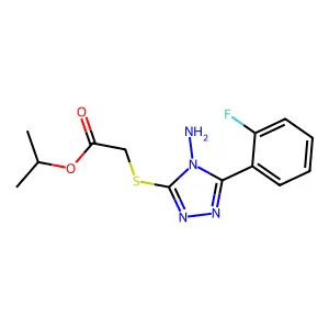 Methylethyl 2-[4-amino-5-(2-fluorophenyl)-1,2,4-triazol-3-ylthio]acetate structure