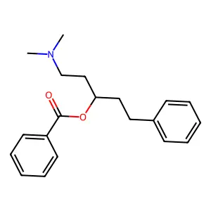 1-(Dimethylamino)-5-phenylpentan-3-yl benzoate structure