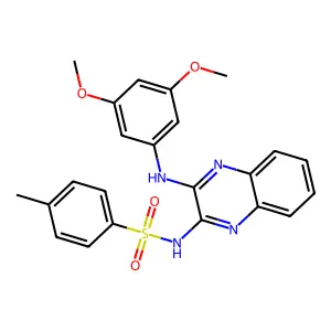N-{3-[(3,5-dimethoxyphenyl)amino]quinoxalin-2-yl}-4-methylbenzenesulfonamide structure