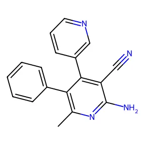 2-Amino-6-methyl-5-phenyl-4-pyridin-3-ylpyridine-3-carbonitrile structure