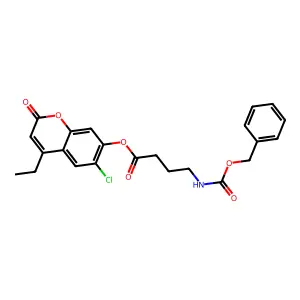 6-chloro-4-ethyl-2-oxo-2H-chromen-7-yl 4-{[(benzyloxy)carbonyl]amino}butanoate structure