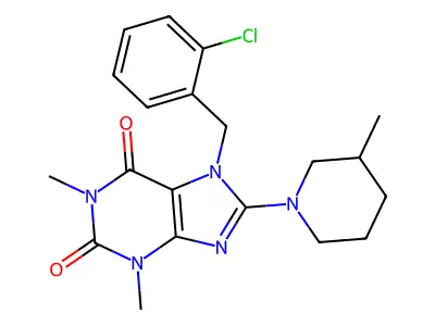 7-[(2-chlorophenyl)methyl]-1,3-dimethyl-8-(3-methylpiperidin-1-yl)purine-2,6-dione structure