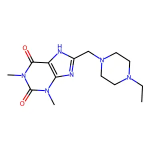 8-((4-ethylpiperazin-1-yl)methyl)-1,3-dimethyl-1H-purine-2,6(3H,7H)-dione structure