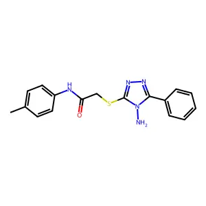 2-((4-amino-5-phenyl-4H-1,2,4-triazol-3-yl)thio)-N-(p-tolyl)acetamide structure