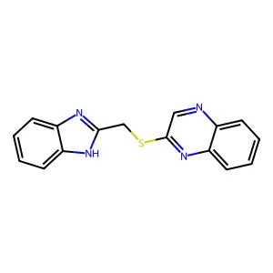 2-(((1H-benzo[d]imidazol-2-yl)methyl)thio)quinoxaline structure