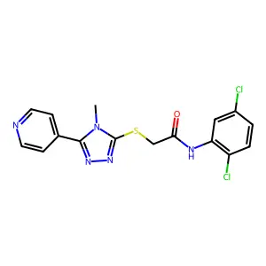 N-(2,5-dichlorophenyl)-2-{[4-methyl-5-(pyridin-4-yl)-4H-1,2,4-triazol-3-yl]sulfanyl}acetamide structure