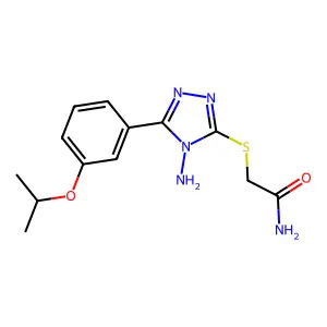 2-{4-Amino-5-[3-(methylethoxy)phenyl]-1,2,4-triazol-3-ylthio}acetamide structure