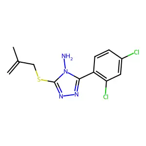 3-(2,4-dichlorophenyl)-5-[(2-methylprop-2-en-1-yl)sulfanyl]-4H-1,2,4-triazol-4-amine structure