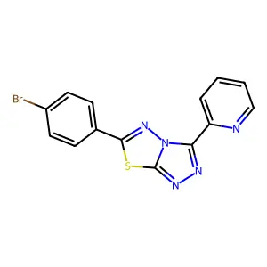 6-(4-Bromophenyl)-3-pyridin-2-yl-[1,2,4]triazolo[3,4-b][1,3,4]thiadiazole structure