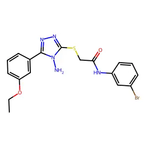 2-{[4-amino-5-(3-ethoxyphenyl)-4H-1,2,4-triazol-3-yl]sulfanyl}-N-(3-bromophenyl)acetamide structure