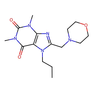 1,3-Dimethyl-8-morpholin-4-ylmethyl-7-propyl-3,7-dihydro-purine-2,6-dione structure