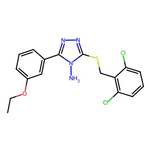 3-[(2,6-Dichlorophenyl)methylthio]-5-(3-ethoxyphenyl)-1,2,4-triazole-4-ylamine structure