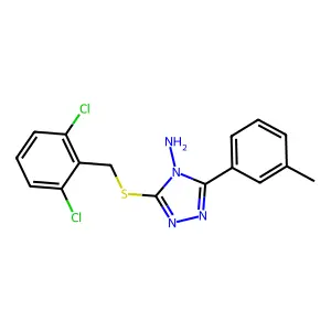 3-[(2,6-Dichlorophenyl)methylthio]-5-(3-methylphenyl)-1,2,4-triazole-4-ylamine structure