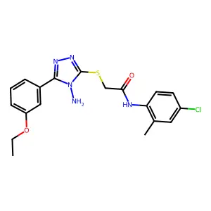 2-{[4-amino-5-(3-ethoxyphenyl)-4H-1,2,4-triazol-3-yl]sulfanyl}-N-(4-chloro-2-methylphenyl)acetamide structure