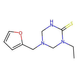 1-Ethyl-5-(furan-2-ylmethyl)-1,3,5-triazinane-2-thione structure