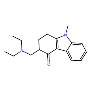 3-(diethylaminomethyl)-9-methyl-2,3-dihydro-1H-carbazol-4-one structure