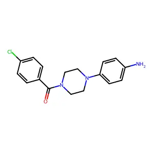 (4-(4-Aminophenyl)piperazin-1-yl)(4-chlorophenyl)methanone structure