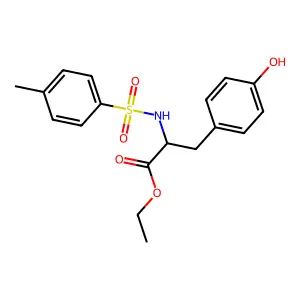 Ethyl N-(4-methylbenzene-1-sulfonyl)tyrosinate structure