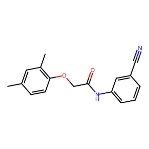 N-(3-cyanophenyl)-2-(2,4-dimethylphenoxy)acetamide structure