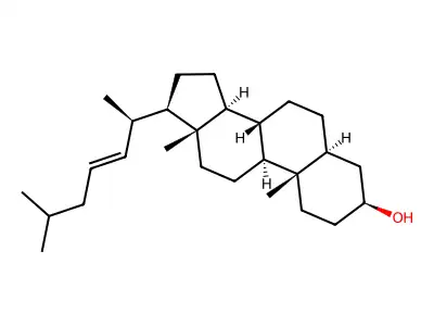 5alpha-cholest-22E-en-3beta-ol structure