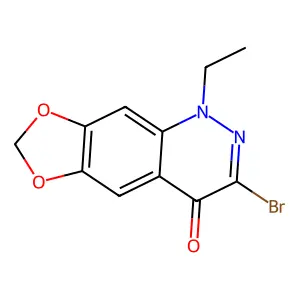 3-Bromo-1-ethyl-1,3-dioxolo(4,5-g)cinnolin-4(1H)-one structure