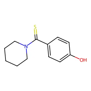 Piperidine, 1-[(4-hydroxyphenyl)thioxomethyl]- structure