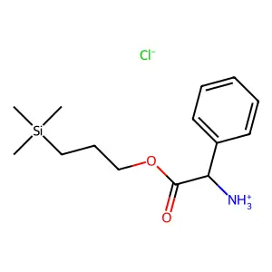 3-(Trimethylsilyl)propyl amino(phenyl)acetate--hydrogen chloride (1/1) structure