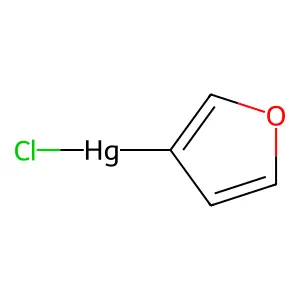 Mercury, chloro-3-furanyl- structure