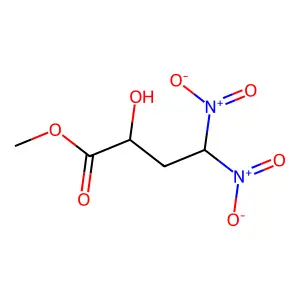 Methyl 2-hydroxy-4,4-dinitrobutanoate structure