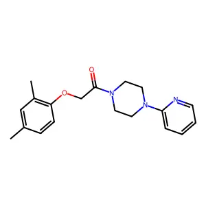 2-(2,4-Dimethylphenoxy)-1-(4-pyridin-2-ylpiperazin-1-yl)ethanone structure