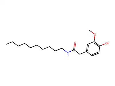 Benzeneacetamide, N-decyl-4-hydroxy-3-methoxy- structure