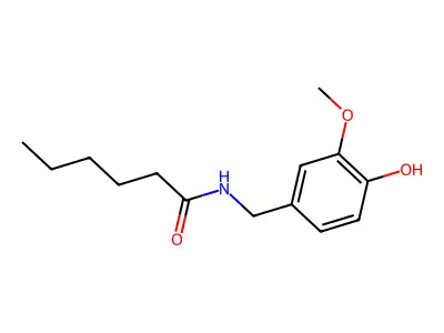 Hexanamide, N-((4-hydroxy-3-methoxyphenyl)methyl)- structure