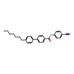 p-Cyanophenyl 4'-heptyl-4-biphenylcarboxylate structure