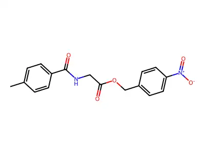 (4-Nitrophenyl)methyl 2-[(4-methylbenzoyl)amino]acetate structure