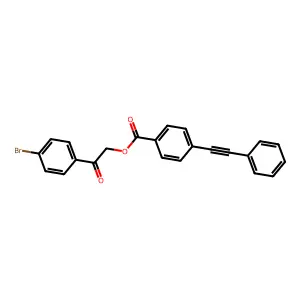 2-(4-Bromophenyl)-2-oxoethyl 4-(phenylethynyl)benzoate structure