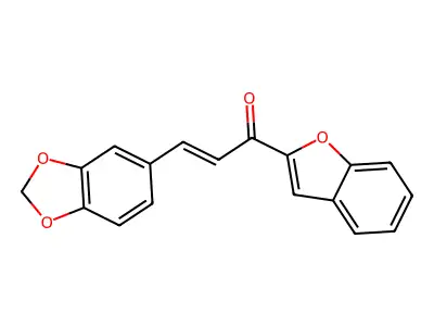 2-Propen-1-one, 3-(1,3-benzodioxol-5-yl)-1-(2-benzofuranyl)- structure