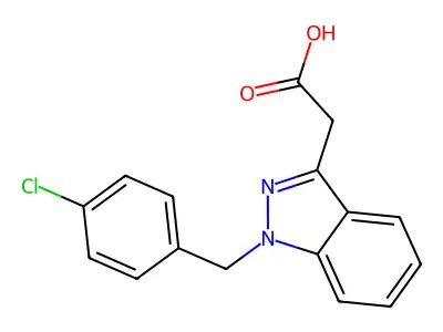 1H-Indazole-3-acetic acid, 1-(p-chlorobenzyl)- structure