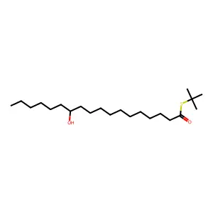 S-(tert-Butyl) 12-hydroxyoctadecanethioate structure
