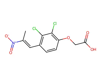 2-[2,3-dichloro-4-[(E)-2-nitroprop-1-enyl]phenoxy]acetic acid structure