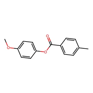 Benzoic acid, 4-methyl-, 4-methoxyphenyl ester structure