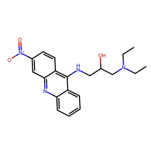 2-Propanol, 1-(diethylamino)-3-((3-nitro-9-acridinyl)amino)- structure