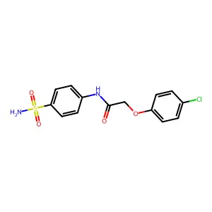 Acetamide, N-(4-(aminosulfonyl)phenyl)-2-(4-chlorophenoxy)- structure