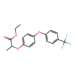 Ethyl 2-[4-[4-(trifluoromethyl)phenoxy]phenoxy]propanoate structure